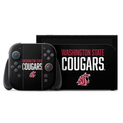 Washington State University Cougars Nintendo Switch 2 (2025) with Joy-Con Skin